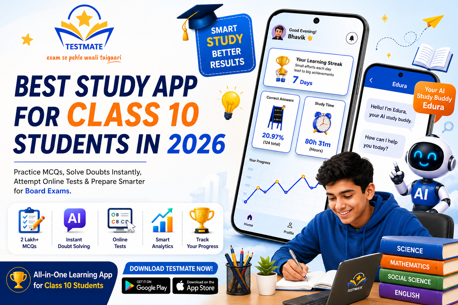 Best Study App for Class 10 Students in 2026 | Testmate