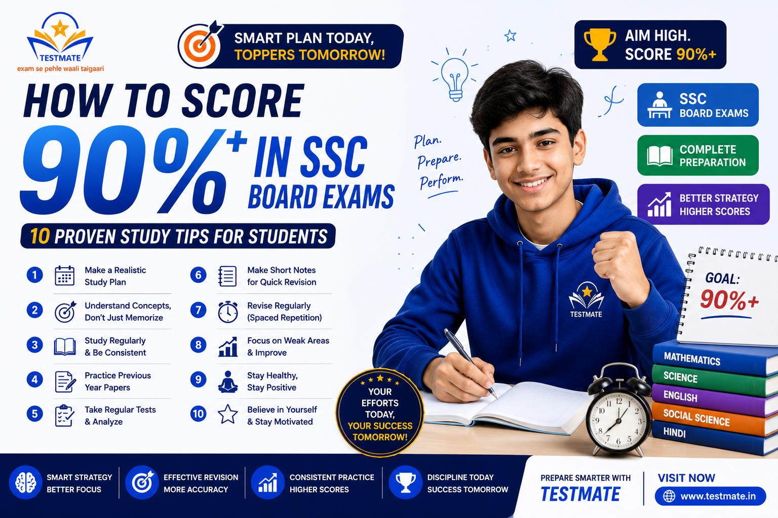 How to Score 90% in SSC Board Exams | 10 Proven Study Tips for Students